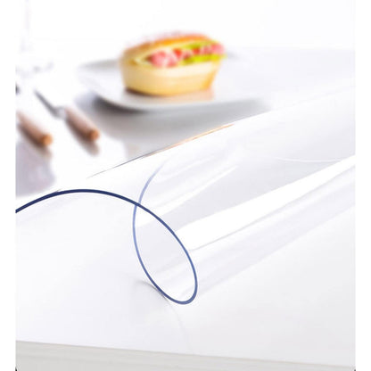 PVC Tischdecke Transparent 80x140cm / 140x80cm - 2mm Dicke