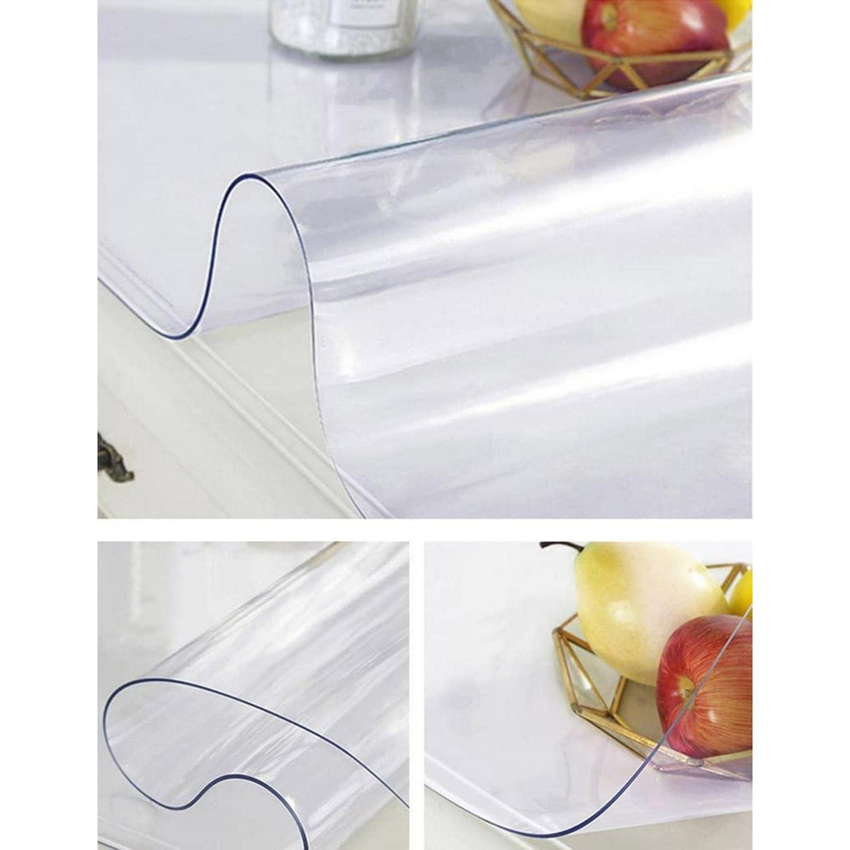 PVC Tischdecke Transparent 85x180cm - 2mm Dicke Schutzfolie