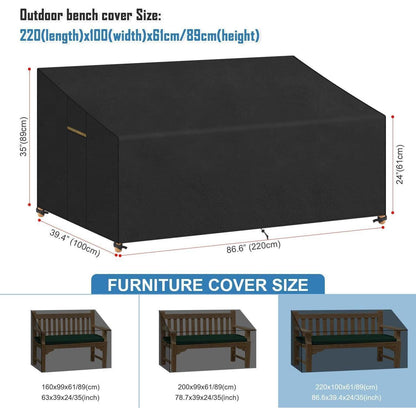 Gartensofa Abdeckung Wasserdicht UV-Beständig 220x100cm