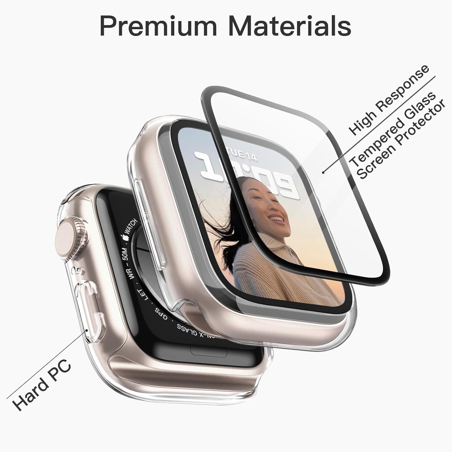 JETech Schutzhülle Displayschutz Apple Watch Series 9 8 7