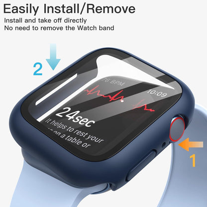 Apple Watch Series 9 8 7 45mm Hülle Displayschutz 2 Stück Blau