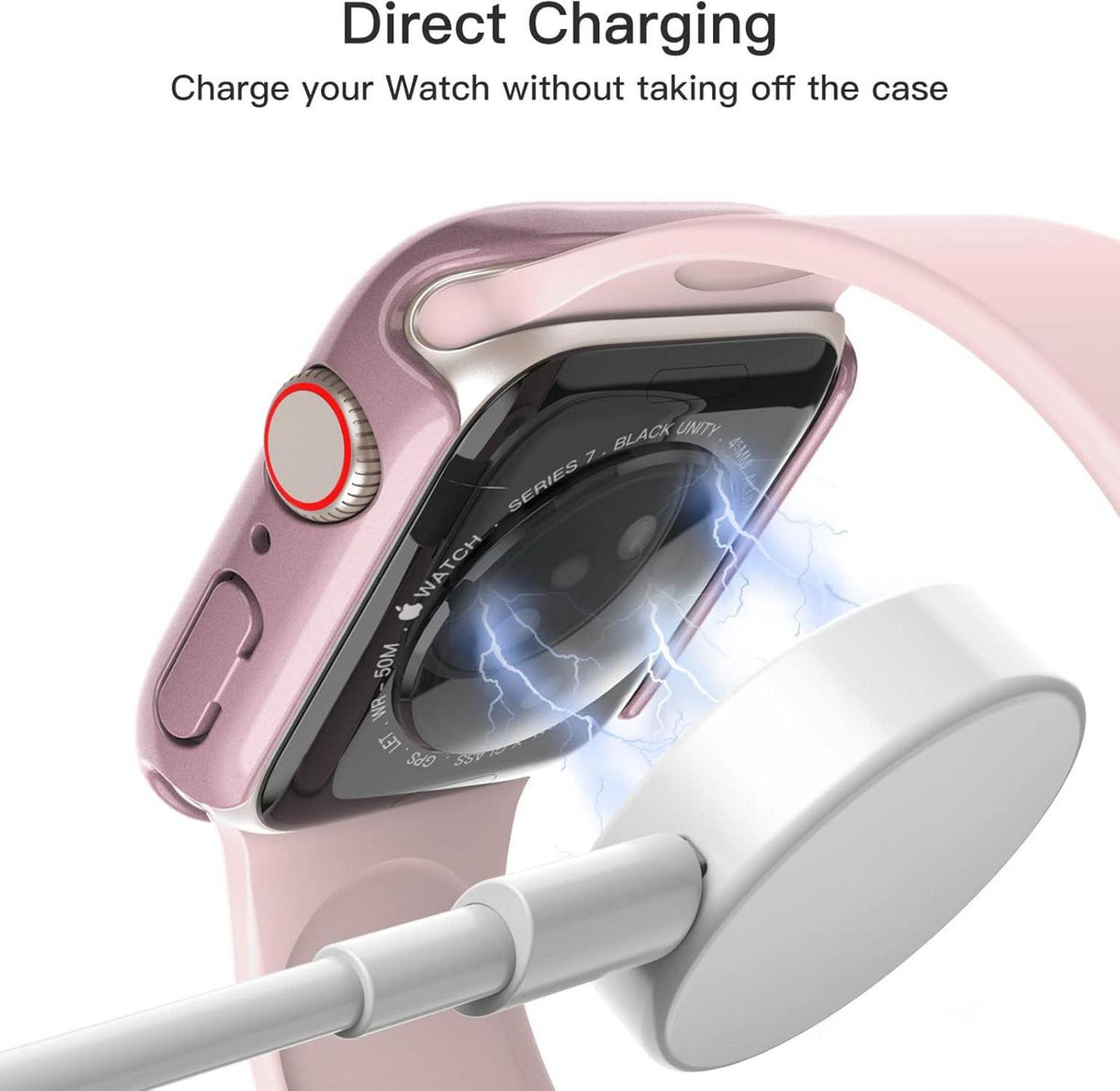 Schutzhülle mit Displayschutz für Apple Watch Series 9 8 7 45mm