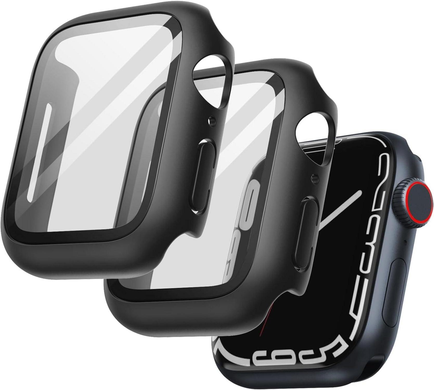 Schutzhülle mit Displayschutz für Apple Watch Series 9 8 7 45mm