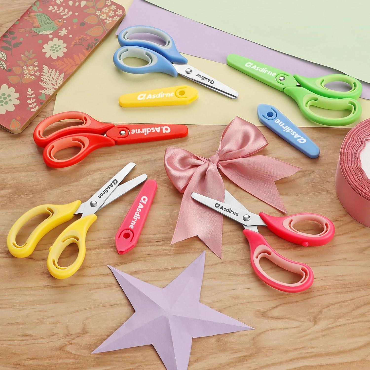 Asdirne Kinderschere Set | Sicherheitsschere mit stumpfer Spitze