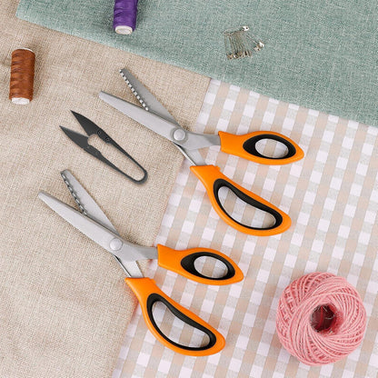 Zackenschere Set 2 Stück gezackte & gewellte Kanten Fadenschere 23,9 cm