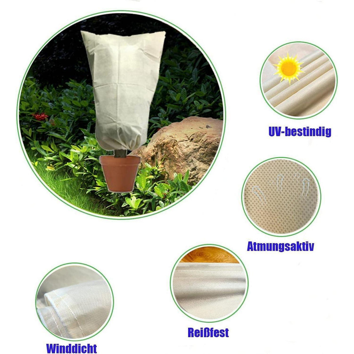 Winterschutz Pflanzenabdeckungen – Frostschutzhaube 190x220cm (3er Set)