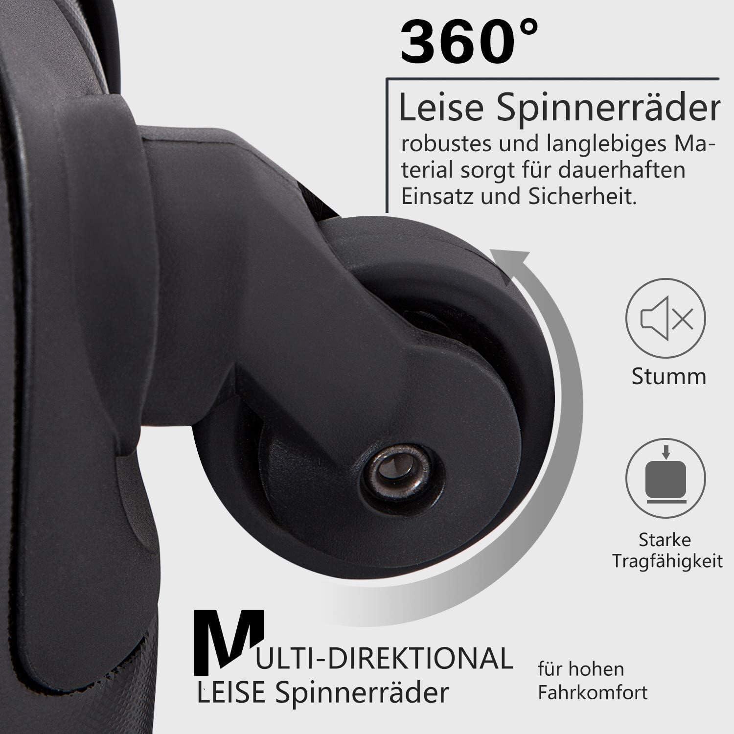 COOLIFE Hartschalen-Koffer Set 3tlg Silber PC Material TSA-Schloss