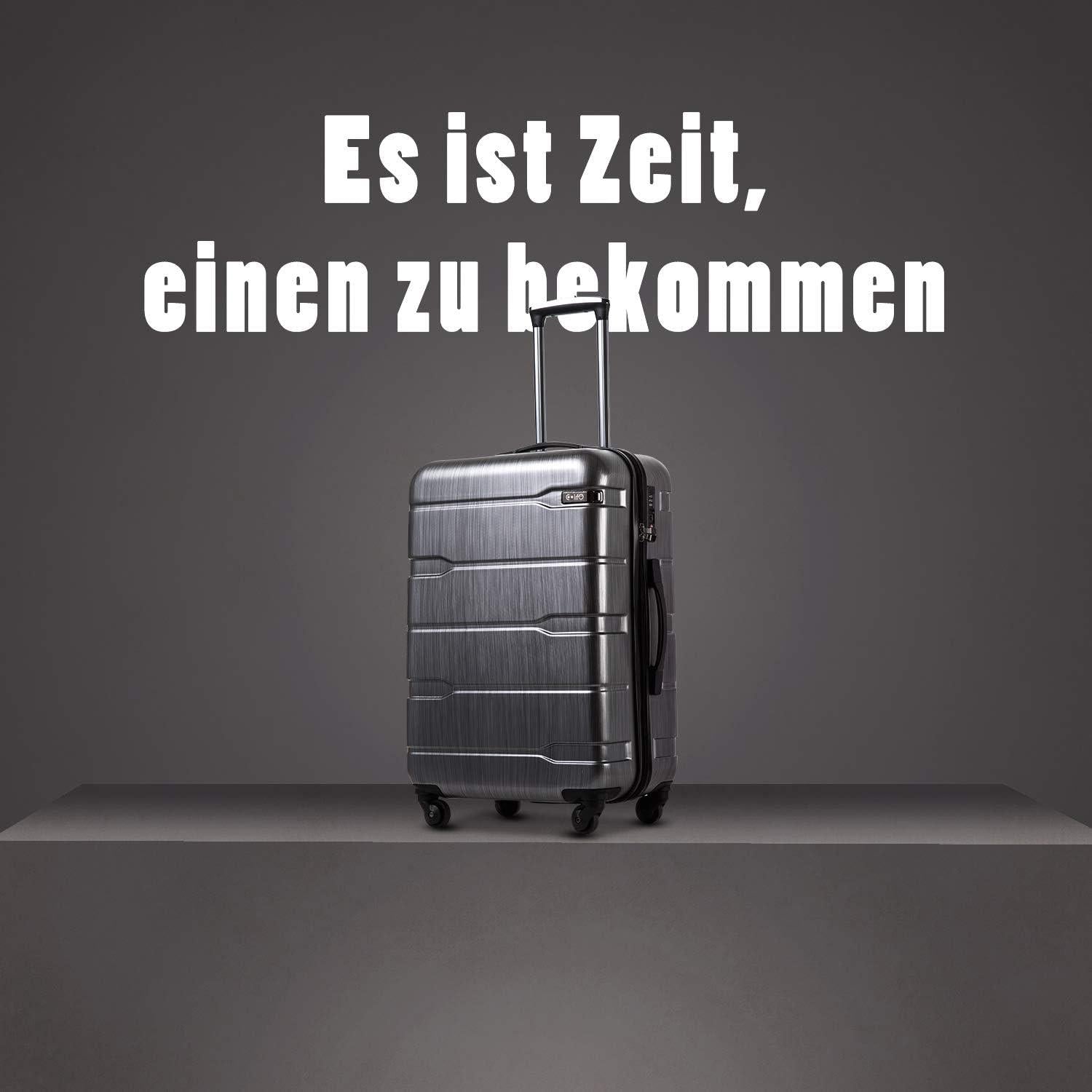 COOLIFE Hartschalen-Koffer Rollkoffer PC TSA-Schloss 4