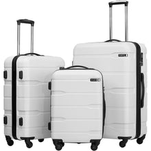 COOLIFE Hartschalen-Koffer 3tlg Set Weiß Rollkoffer