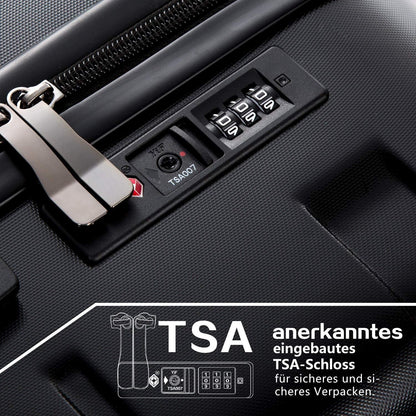 Hartschalen-Koffer Rollkoffer PC Material TSA-Schloss 4 Rollen