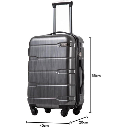 COOLIFE Hartschalen-Koffer PC Material TSA-Schloss 4 Rollen