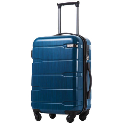 COOLIFE Hartschalen-Koffer Set, 3tlg Blau PC Material