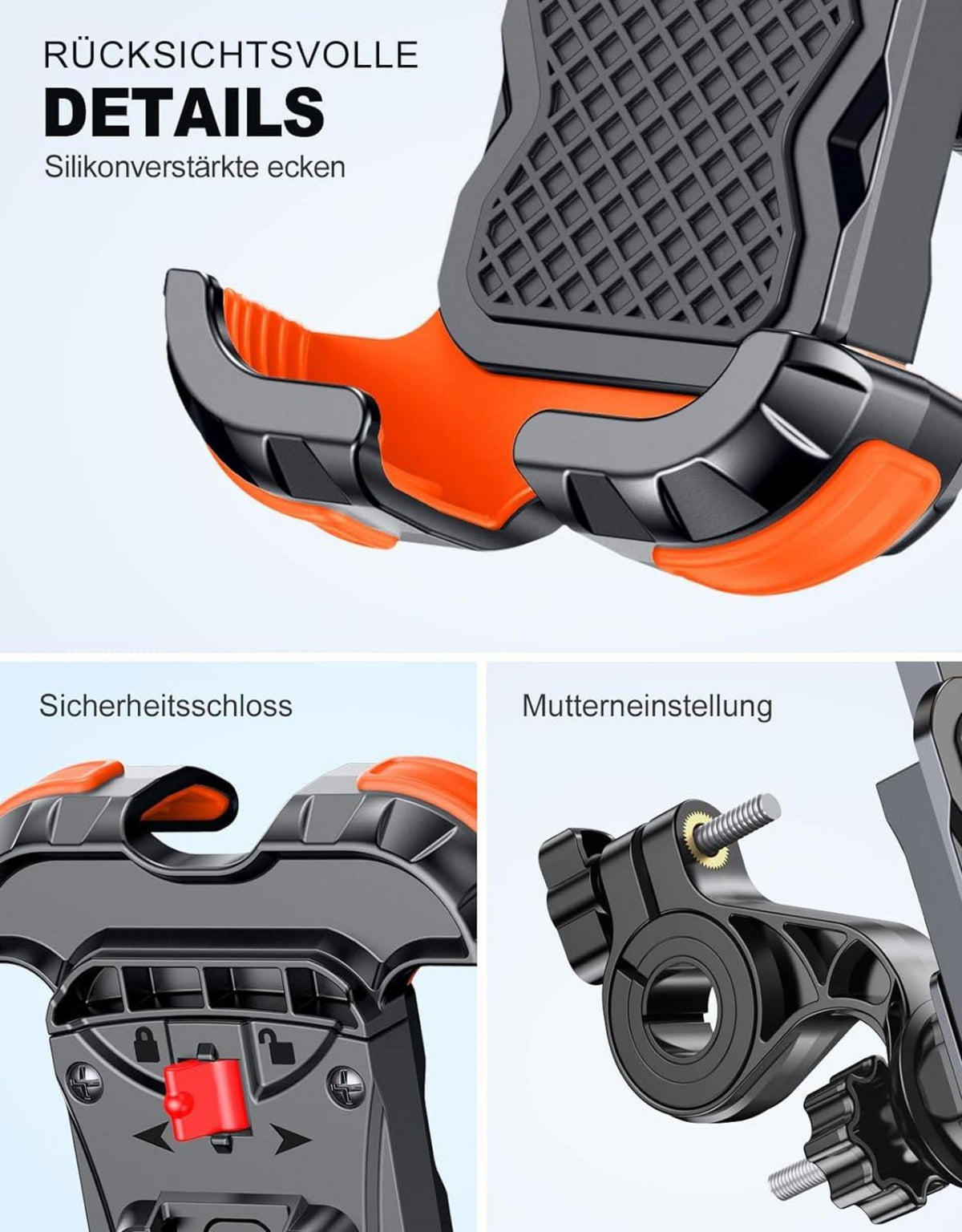 Universal Handyhalterung Fahrrad Motorrad 360° Drehbar 4,7-6,8 Zoll