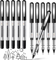 Gelschreiber 10er Set schnell trocknende schwarze Tinte 0,5mm