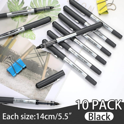 Gelschreiber Set 10 Stück schnelltrocknende schwarze Kugelschreiber