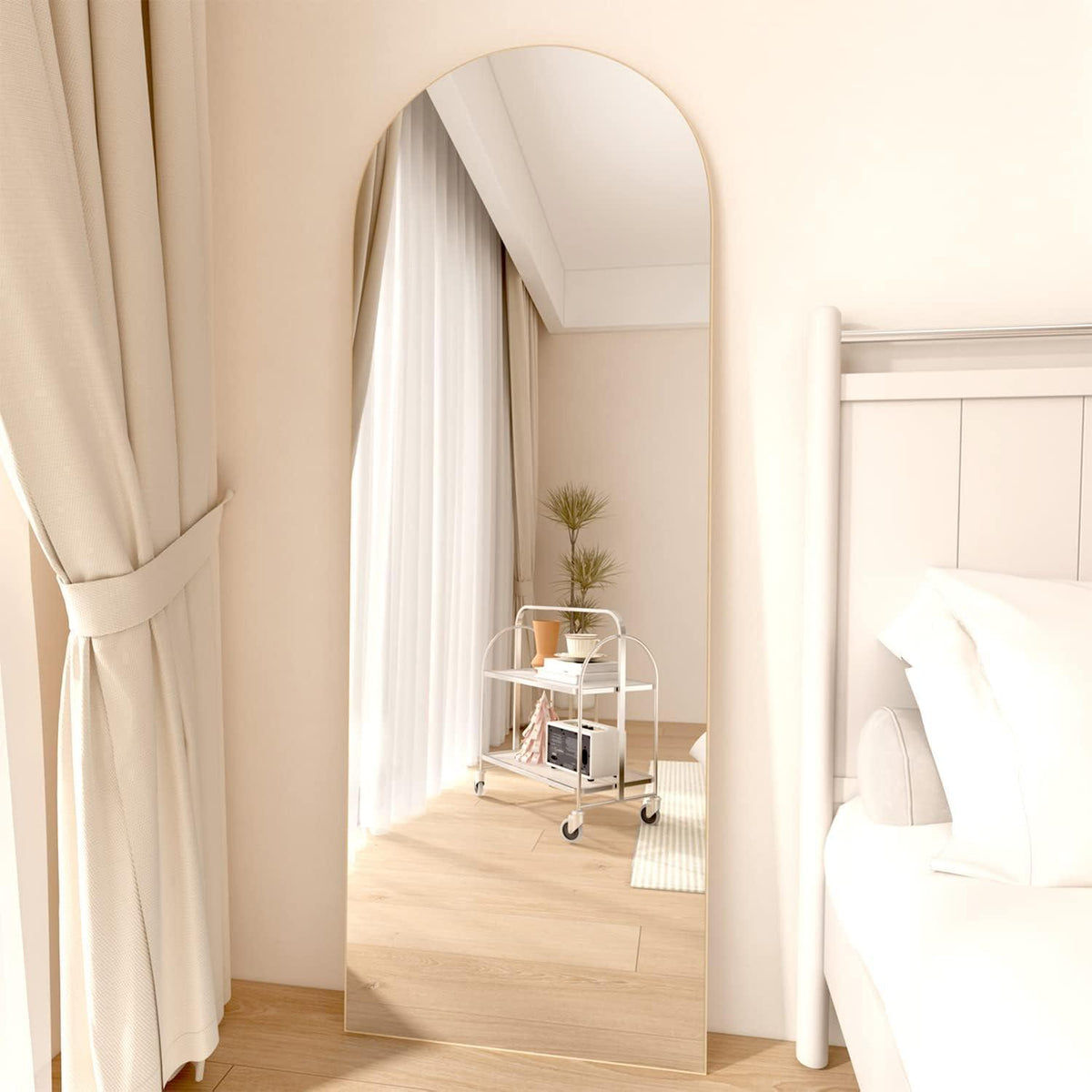 Großer Goldener Ganzkörperspiegel 165x60cm – Stand- & Wandspiegel