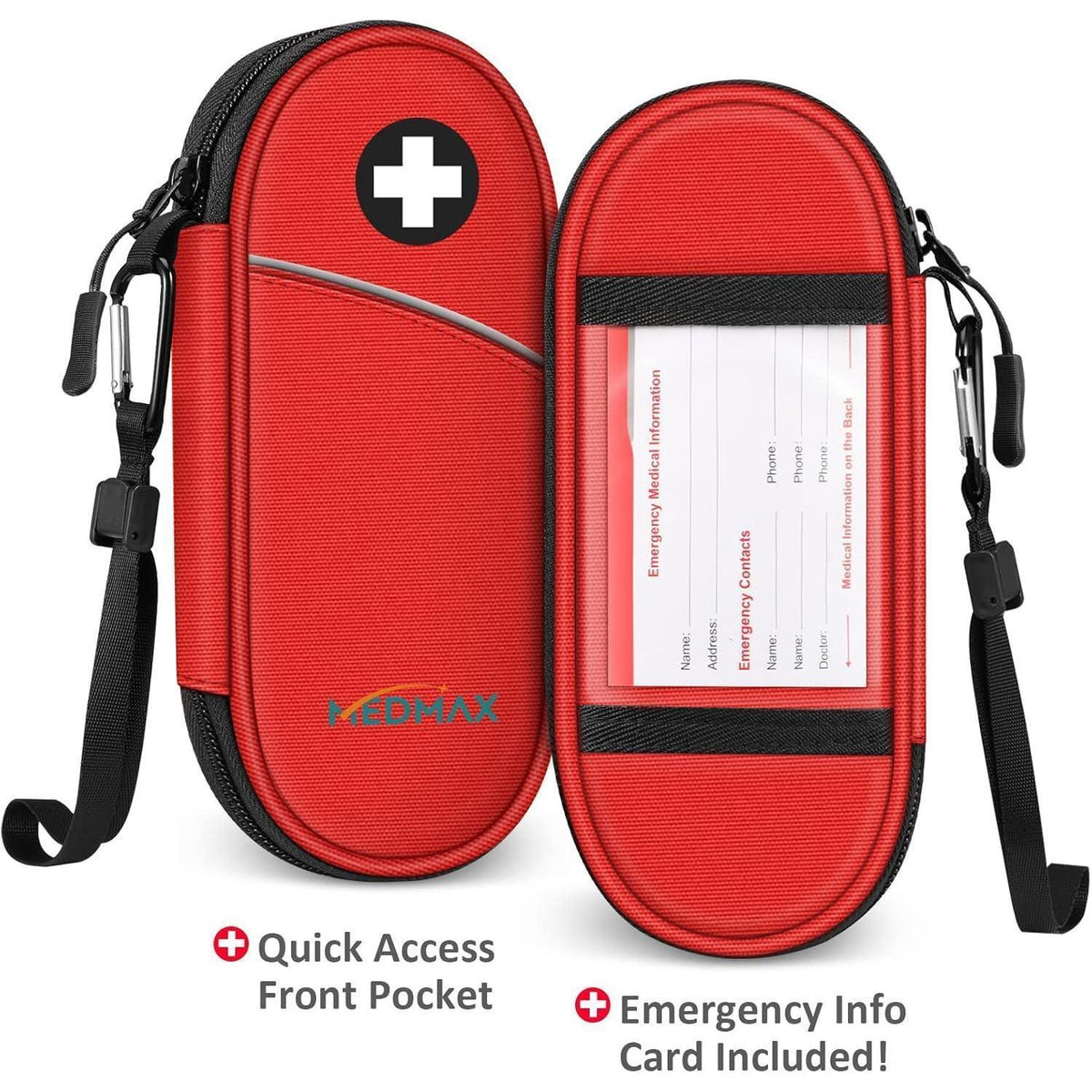 Insulin Kühltasche mit Kühlakkus – Diabetiker Tasche Rot