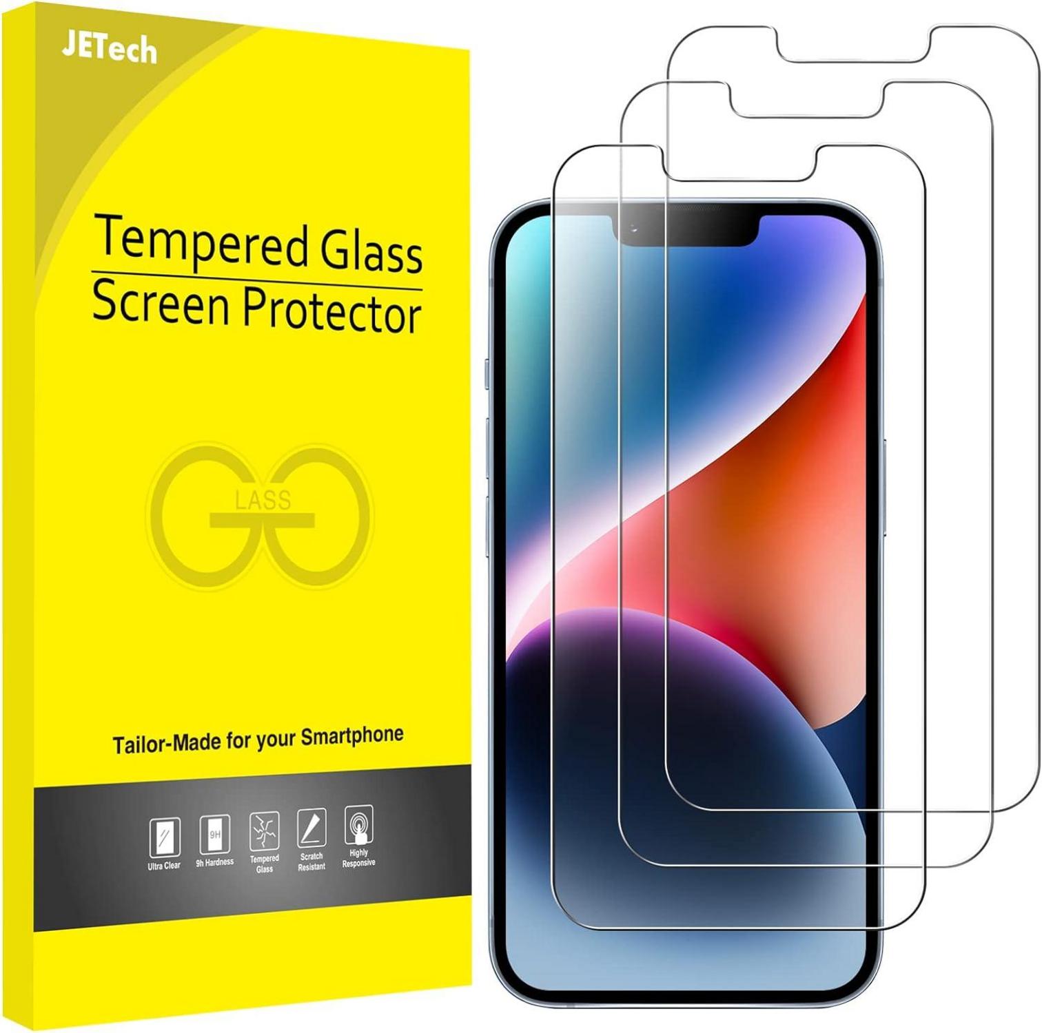 Schutzfolie Panzer Glas Displayschutz iPhone 14 6,1 Zoll 3er Pack