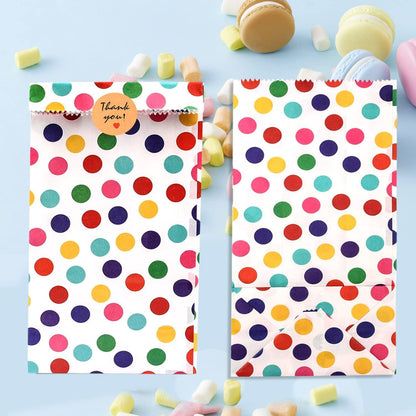 25 Stück Regenbogen Papiertüten, Kindergeburtstag Mitgebsel 18x9x5,5 cm