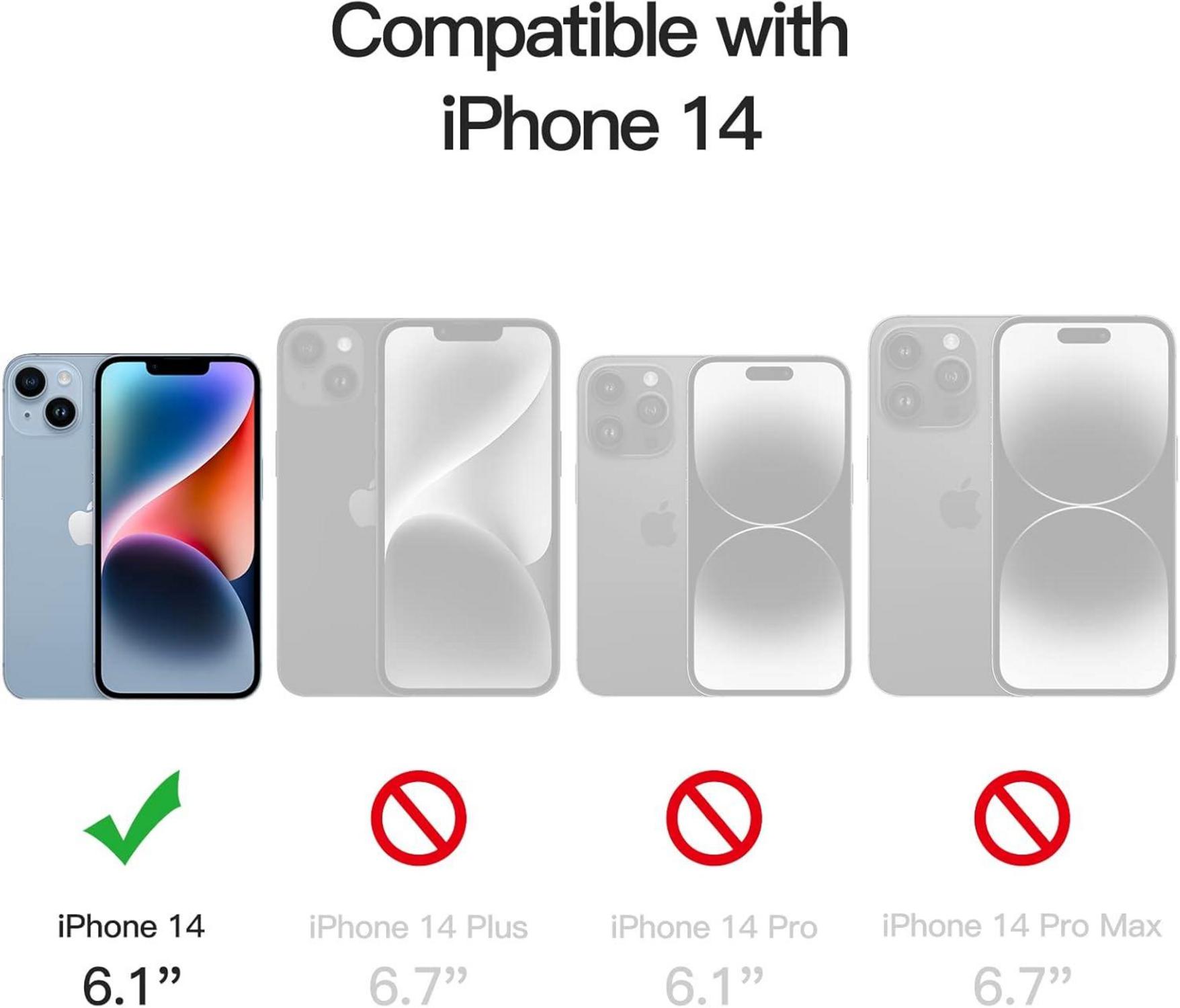 iPhone 14 6,1 Zoll 9H Panzer Schutz Full Screen Glasfolie