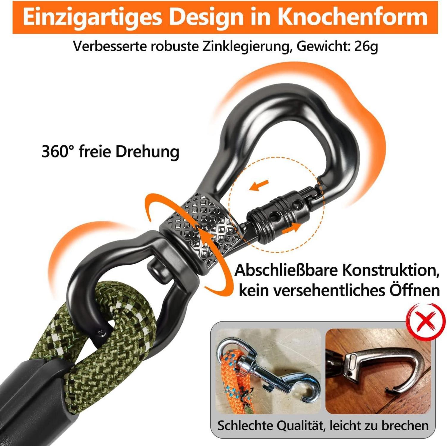 Schleppleine 10M Starke Hundeleine Gepolsterter