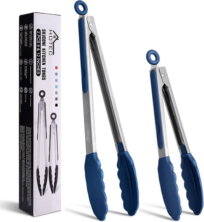 Küchenzange Edelstahl Silikonspitzen 2er Set 22,9 cm 30,5 cm