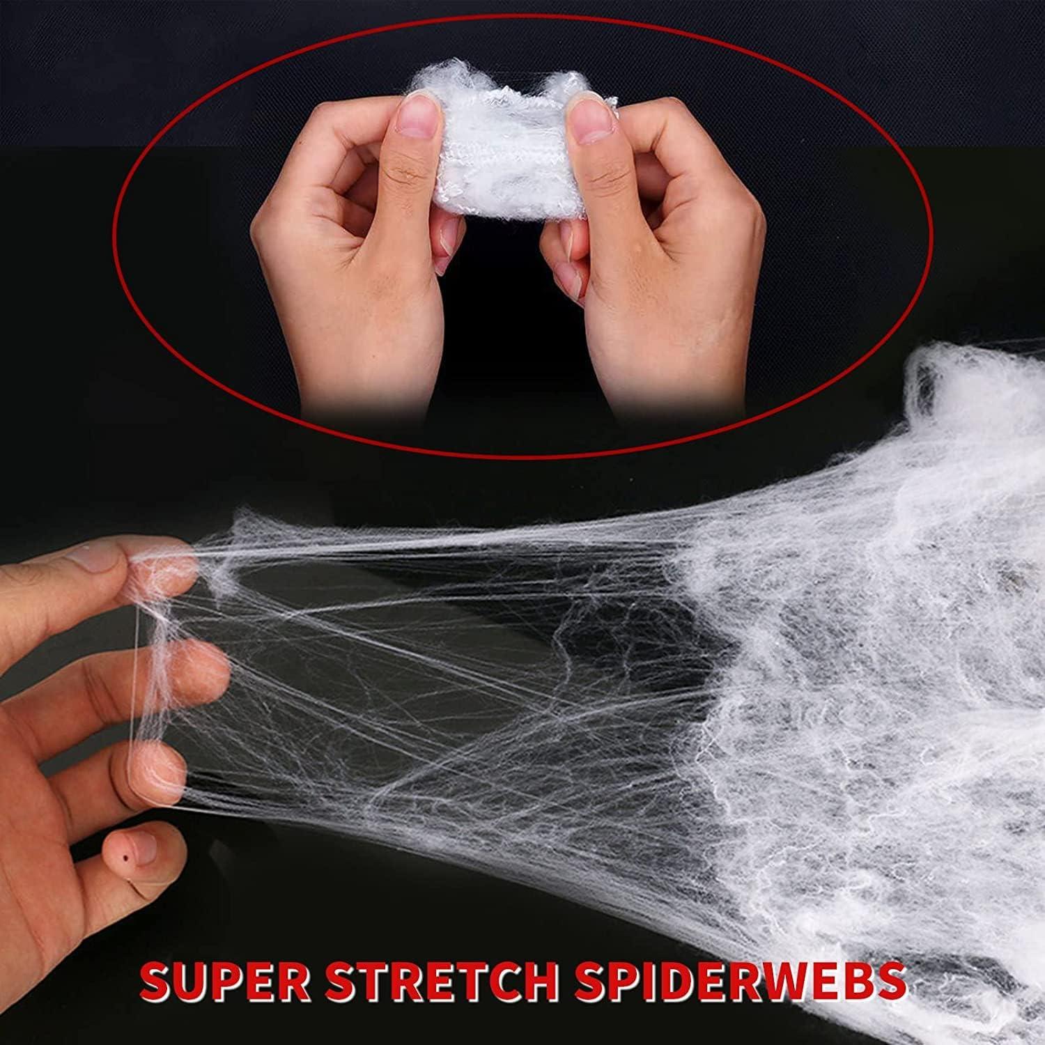 Halloween Deko Spinnennetz Set 100g mit 30 Spinnen