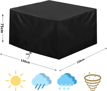 Abdeckung Gartenmöbel 420d Oxford wasserdicht schwarz 150×150×74CM