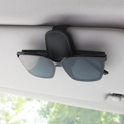 Magnetischer Leder Brillenhalter für Auto Sonnenblende