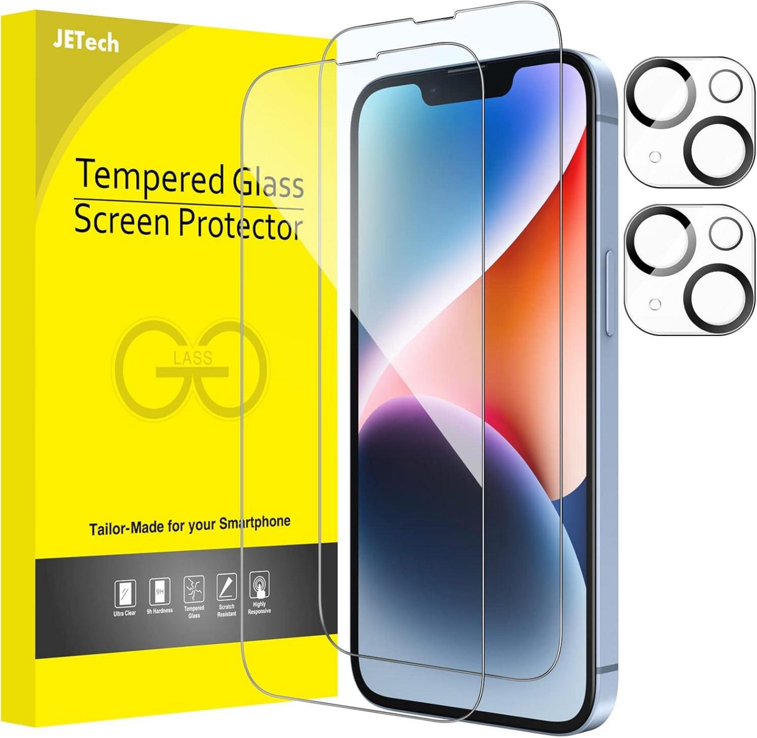Schutzfolie 2er Set iPhone 14 6,1 Zoll Kameraschutz Panzerglas Full