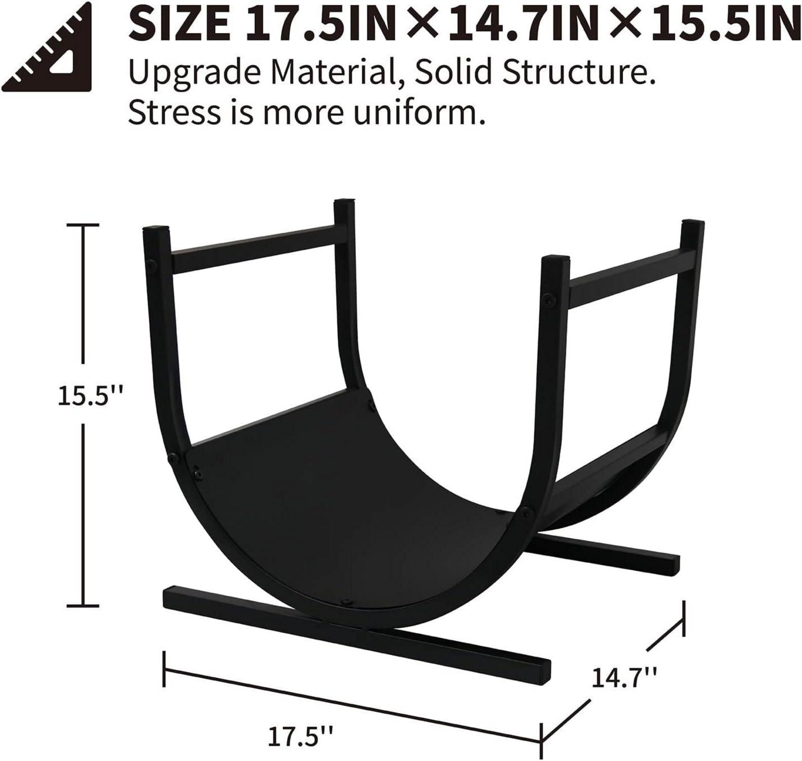 Brennholzregal für Kaminholz 44,5 x 37,4 x 39,4CM U-förmiges