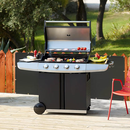 Hitzeschutz Grill Abdeckung für Deckgeländer 90 x 120 cm Schwarz