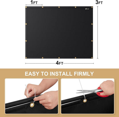 Flasld Grill Hitzeschutz Abdeckung für Deckgeländer 90x120cm Schwarz