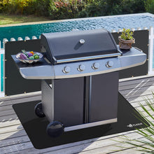 FLASLD Hitzeschutz Grill Rückwand 90 x 180 cm Schwarz