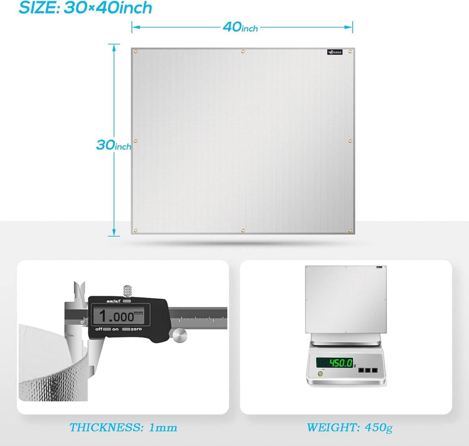 Aluminium-Hitzeschutzmatte Deckzaun Grill 76x100cm Feuerschutz