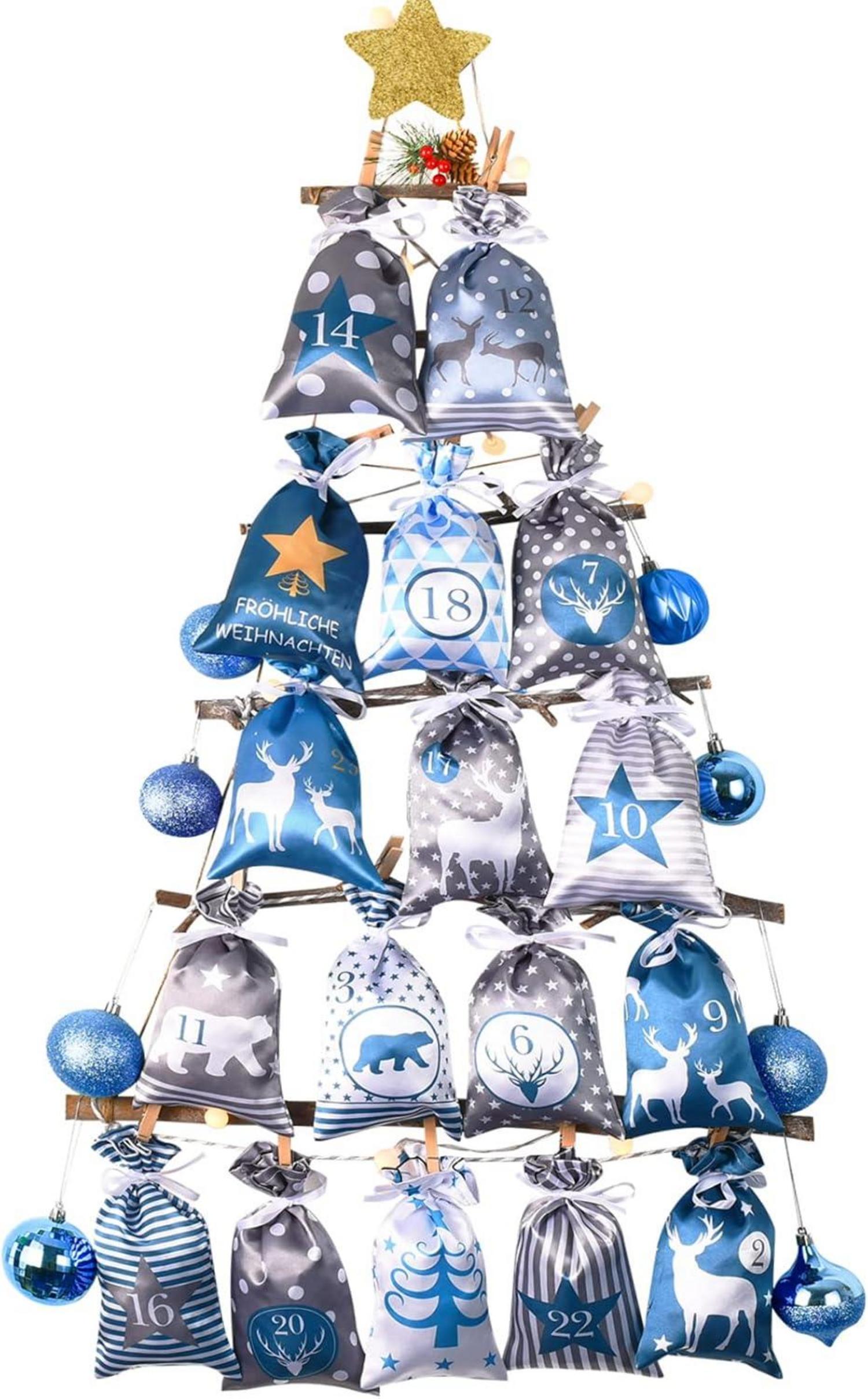 Adventskalender zum Befüllen DIY Weihnachtskalender Set 24