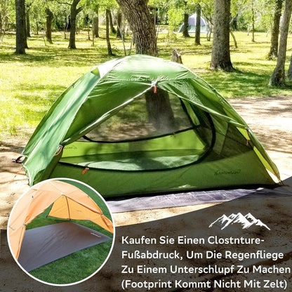 Clostnature 1-Personen Zelt Camping Wasserdicht Ultraleicht