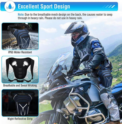 Beintasche Motorrad Wasserdicht Multitaschen Gürteltasche Hüfttasche Blau