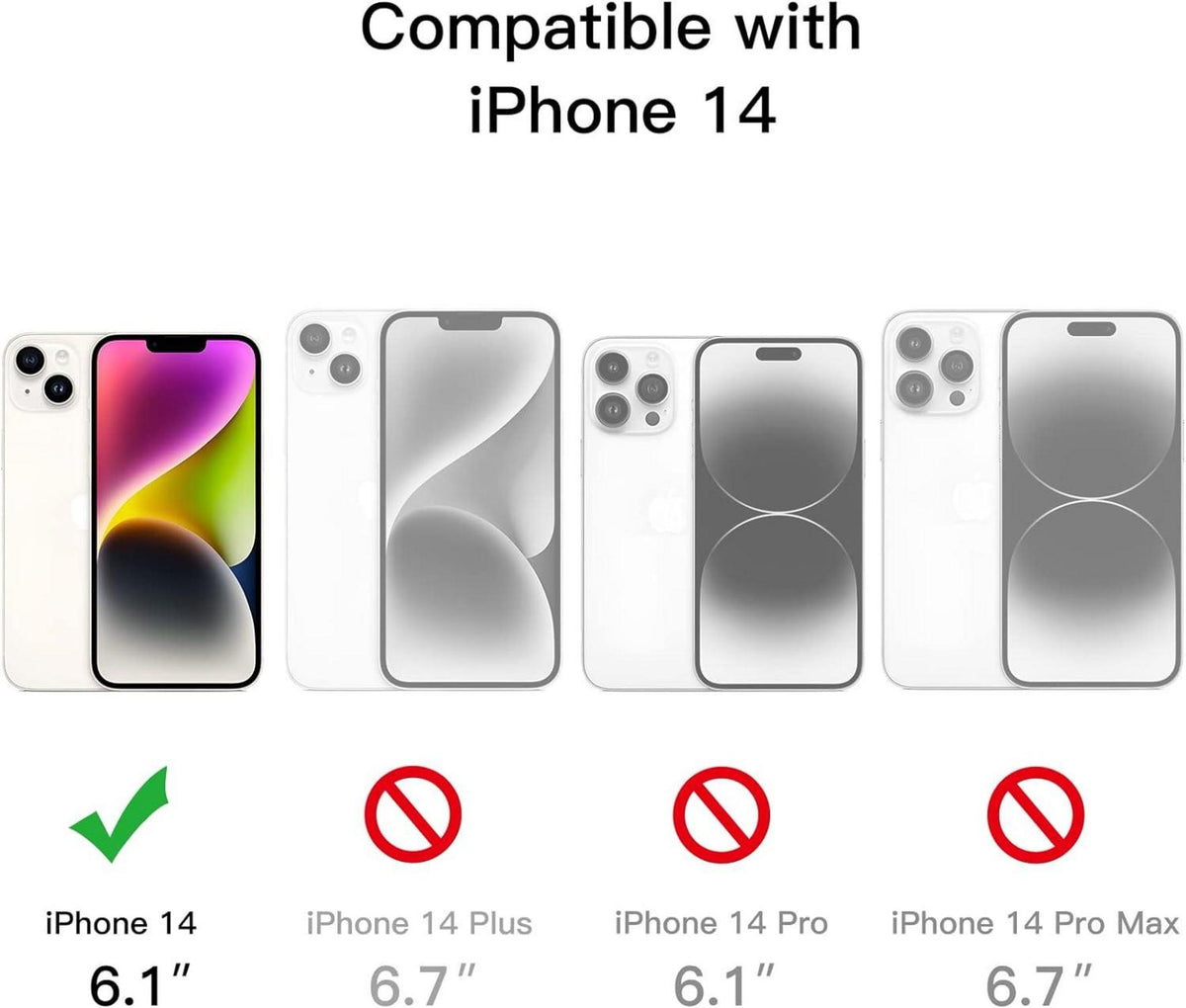 Schutzhülle für iPhone 14 6,1 Zoll Anti-Kratz 360 Grad