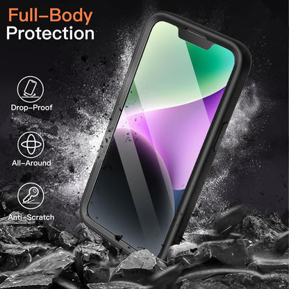 iPhone 14 6,1 Zoll Hülle mit 360 Grad Displayschutz Schwarz