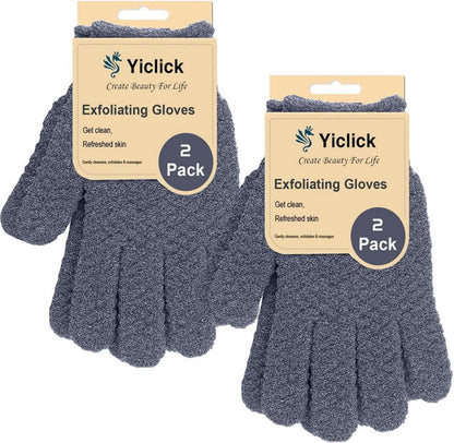 Peelinghandschuh 4er Set Exfoliating Gloves Körperpeeling Badeschwamm