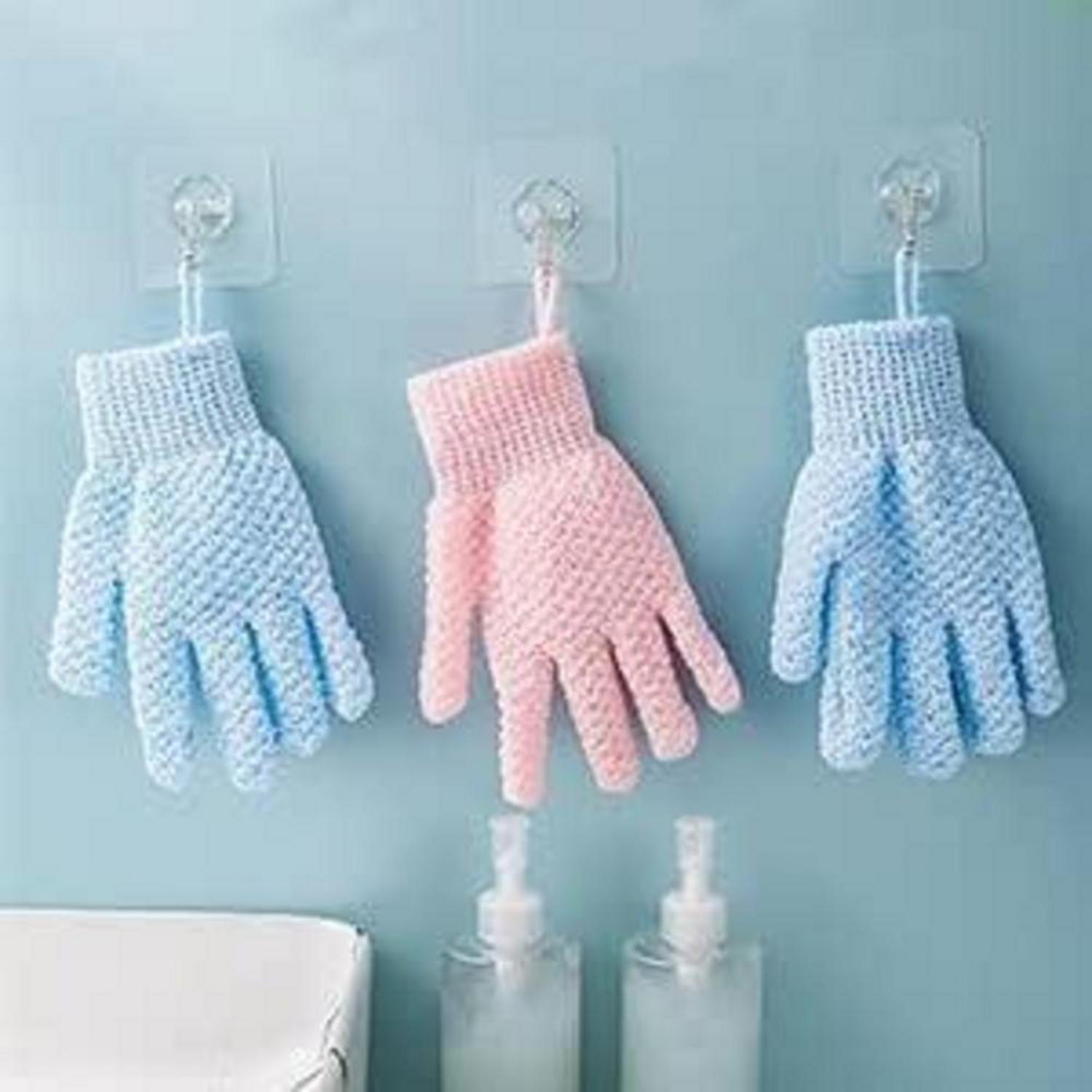 Peelinghandschuh 4er Set Körperpeeling Handschuhe Body Scrub Duschschwamm