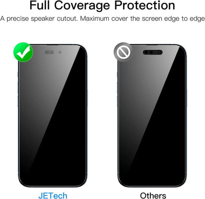 JETech Schutzfolie iPhone 14 Pro 6,1 Zoll 2 Stück Panzer Displayschutz