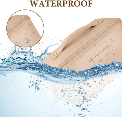 Kosmetiktasche PU Leder Tragbar Make-up Organizer große Kapazität wasserdicht
