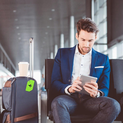 4er-Set Kofferanhänger aus Kieselgel – Grün