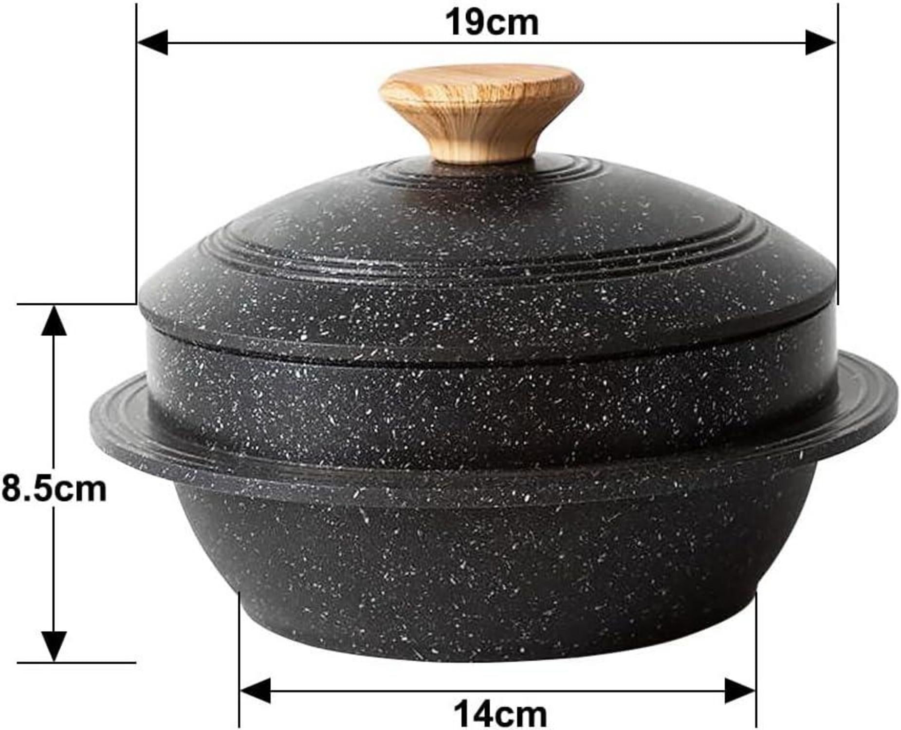 Koreanische Steinschale mit Deckel 20cm Dolsot Bibimbap Hot Pot Suppe