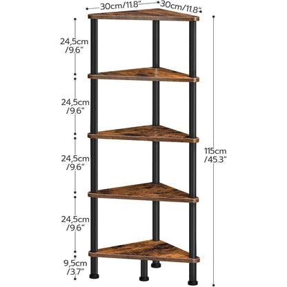 Hoobro Eckregal mit 5 Ebenen, Industrielles Standregal