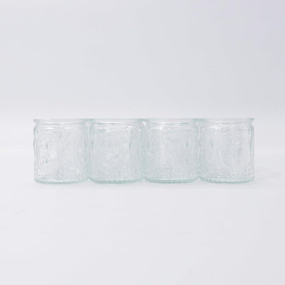 Teelichthalter Glas Vintage Kerzenhalter Set Klar 12 Stück