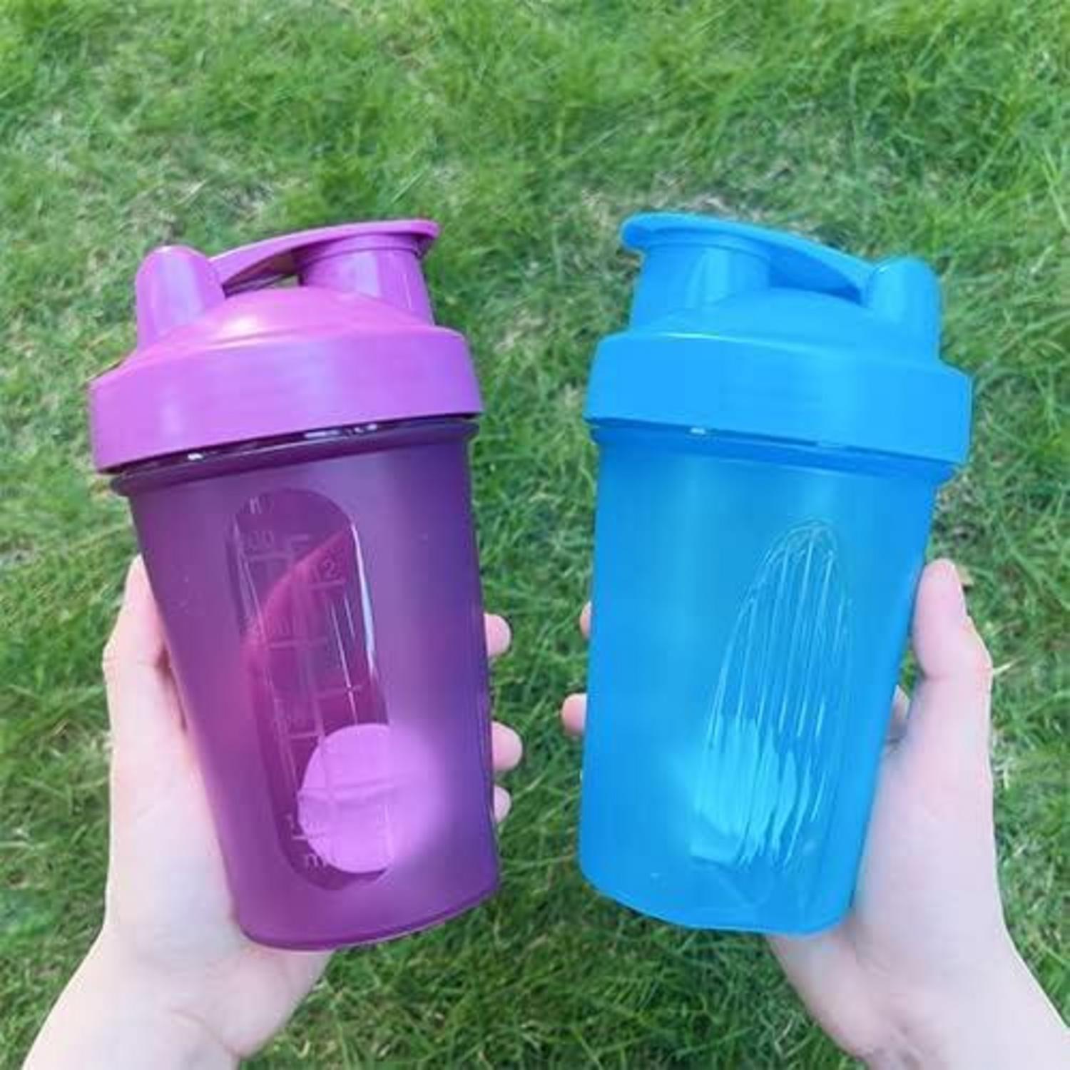 OOTD Eiweiß Shaker Flasche 400ml BPA frei Auslaufsicher, Fitness Mixer mit Sieb