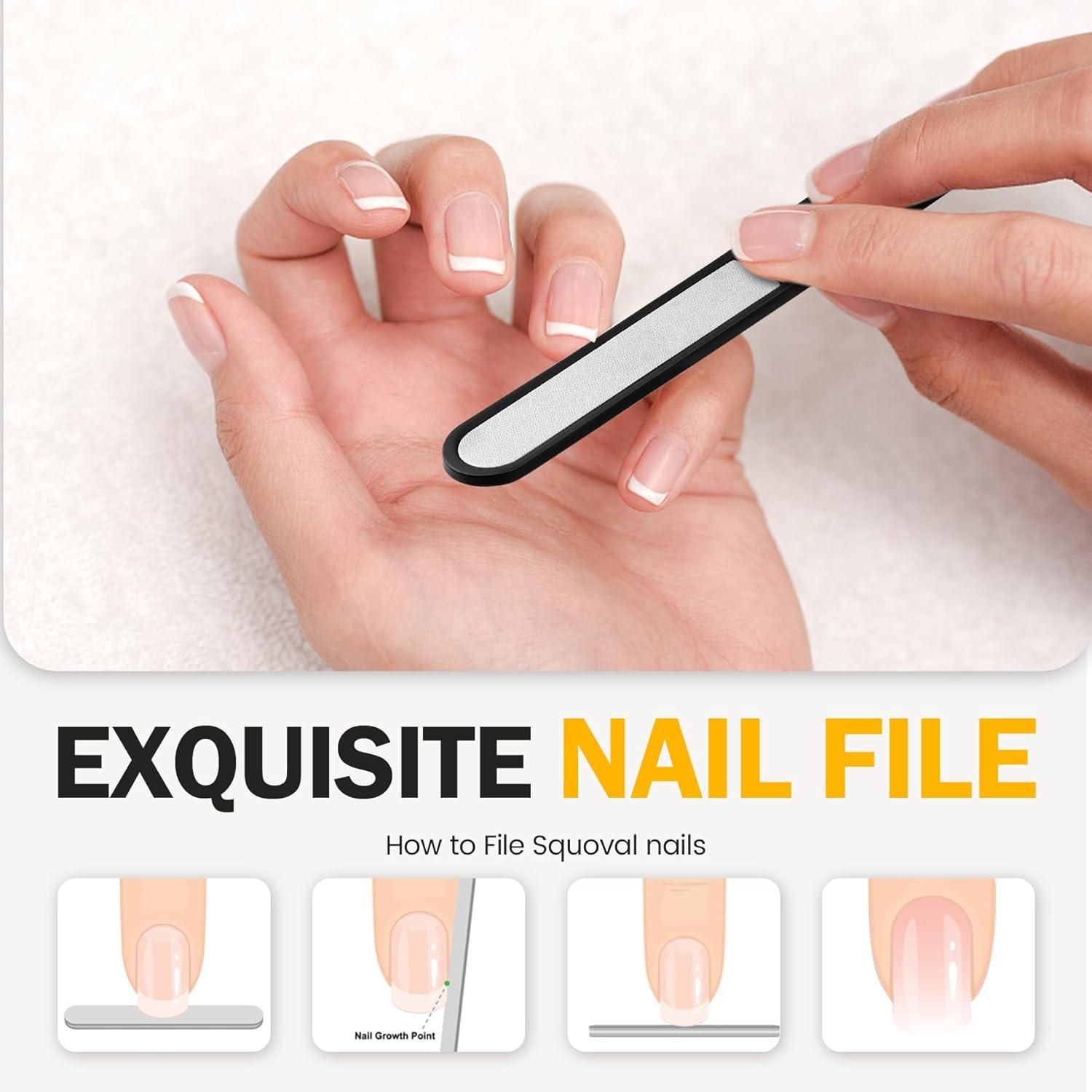 Nagelknipser für dicke Nägel mit Metallfeile und Blechetui